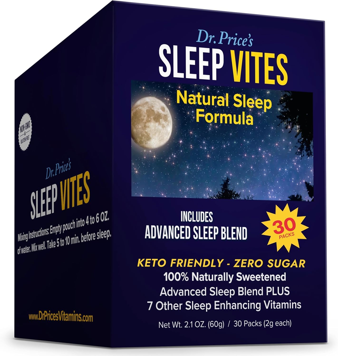 Dr Price's Sommeil poudre, ingrédients propres et sans sucre ajouté