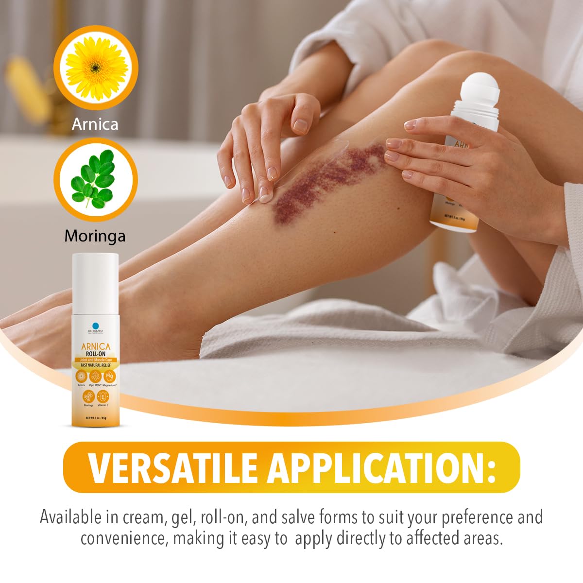 Dr. Robaina Arnica Roll-On, application précise sur zones délicates après procédure.