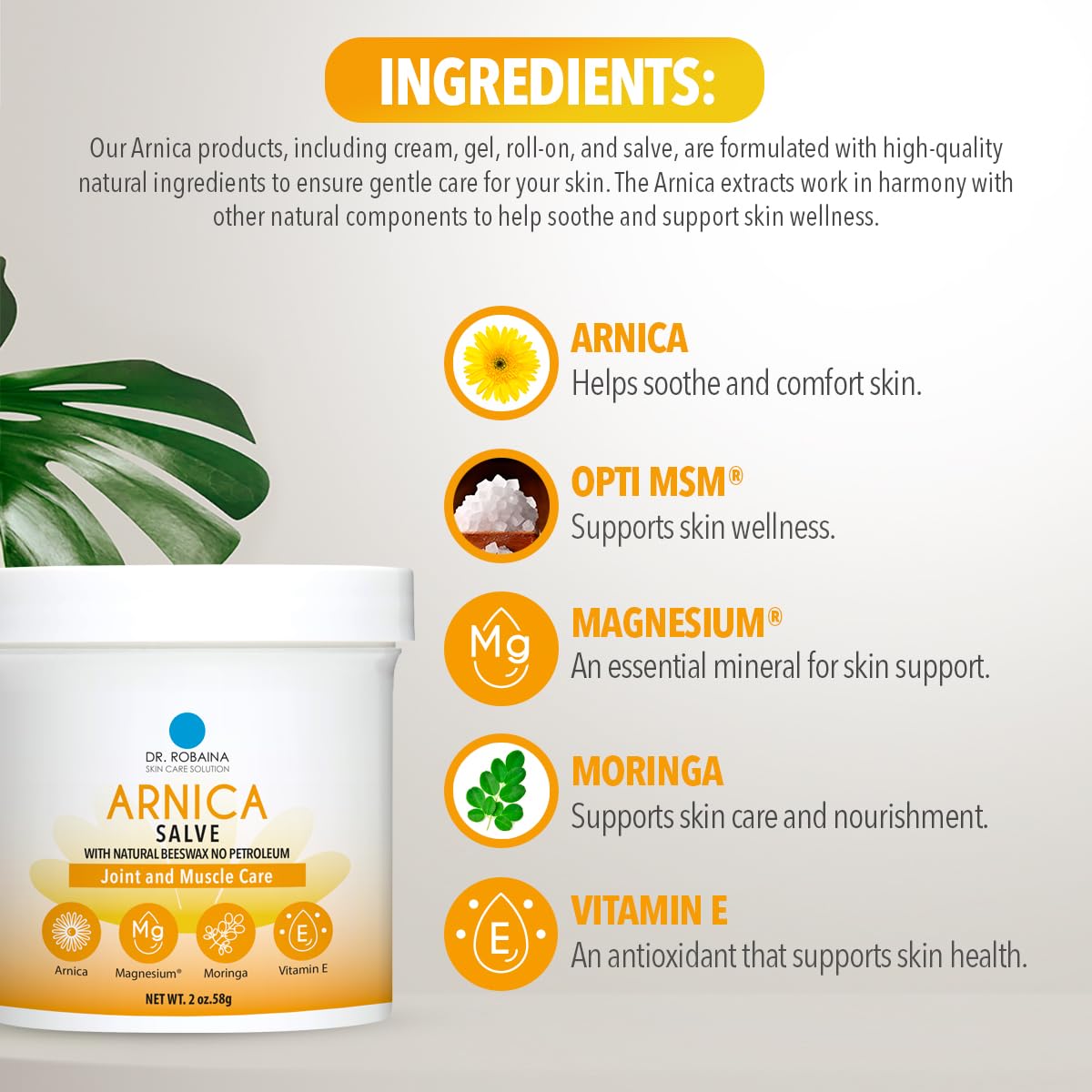 Emballage et contrôle qualité de Dr. Robaina Arnica Salve.