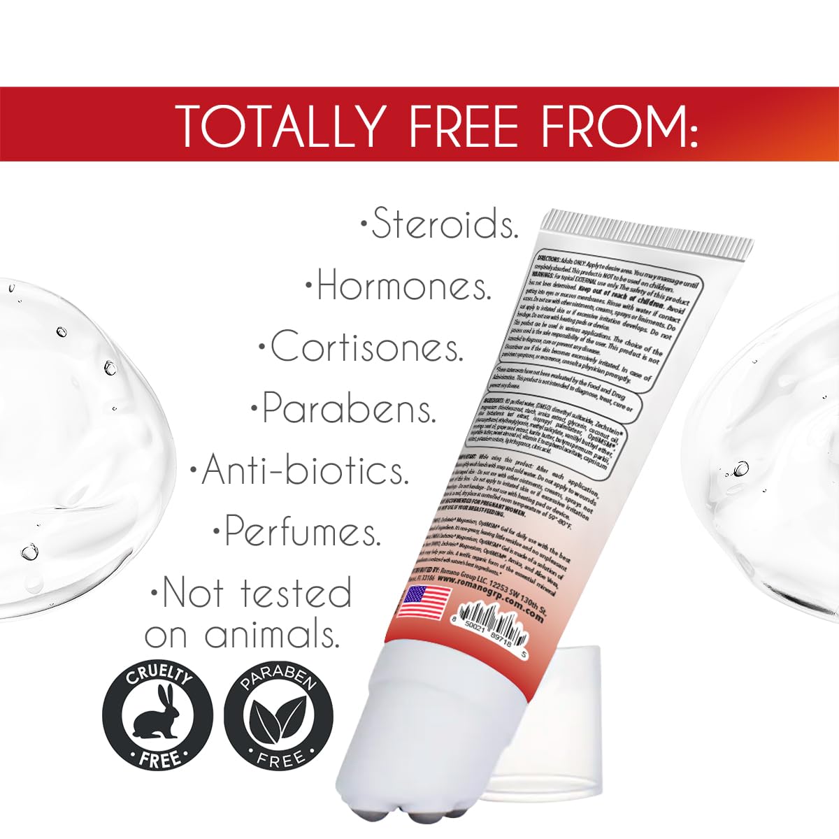 Dr. Robaina DMSO HOT Roll-On fabriqué aux États‑Unis.