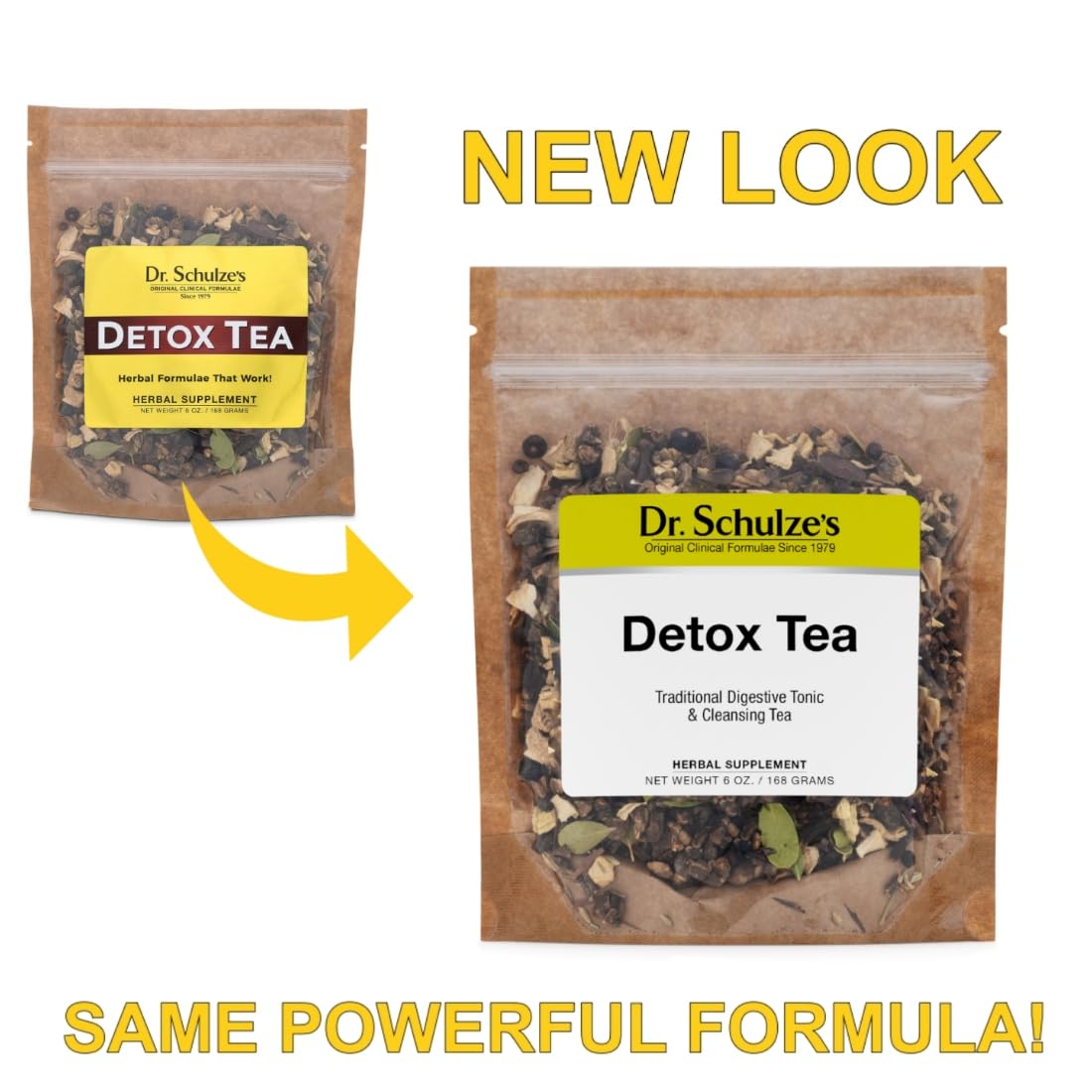 Thé detox versé dans une tasse claire, prête à être dégusté.