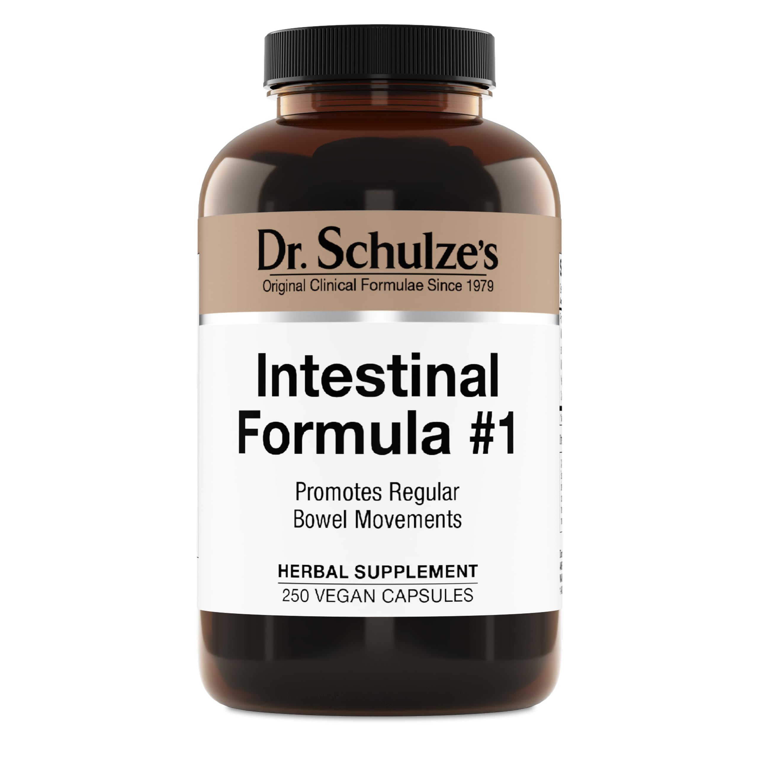 Bouteille de Dr. Schulze's Intestinal Formula #1, soutien naturel du transit.