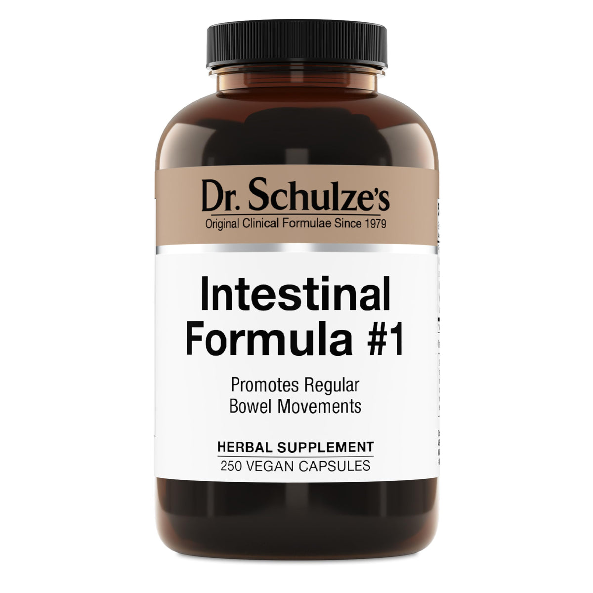 Bouteille de Dr. Schulze's Intestinal Formula #1, soutien naturel du transit.