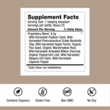 Dr. Schulze's Intestinal Formula #2 – étiquette: ingrédients végétaux et sans gluten mis en avant.