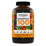 Dr. Schulze's SuperFood 100: bouteille et etiquette visibles, energie naturelle pour soutenir votre quotidien.