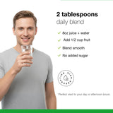 Étiquette produit explicite Dr. Schulze's SuperFood Plus avec ingrédients et bénéfices.
