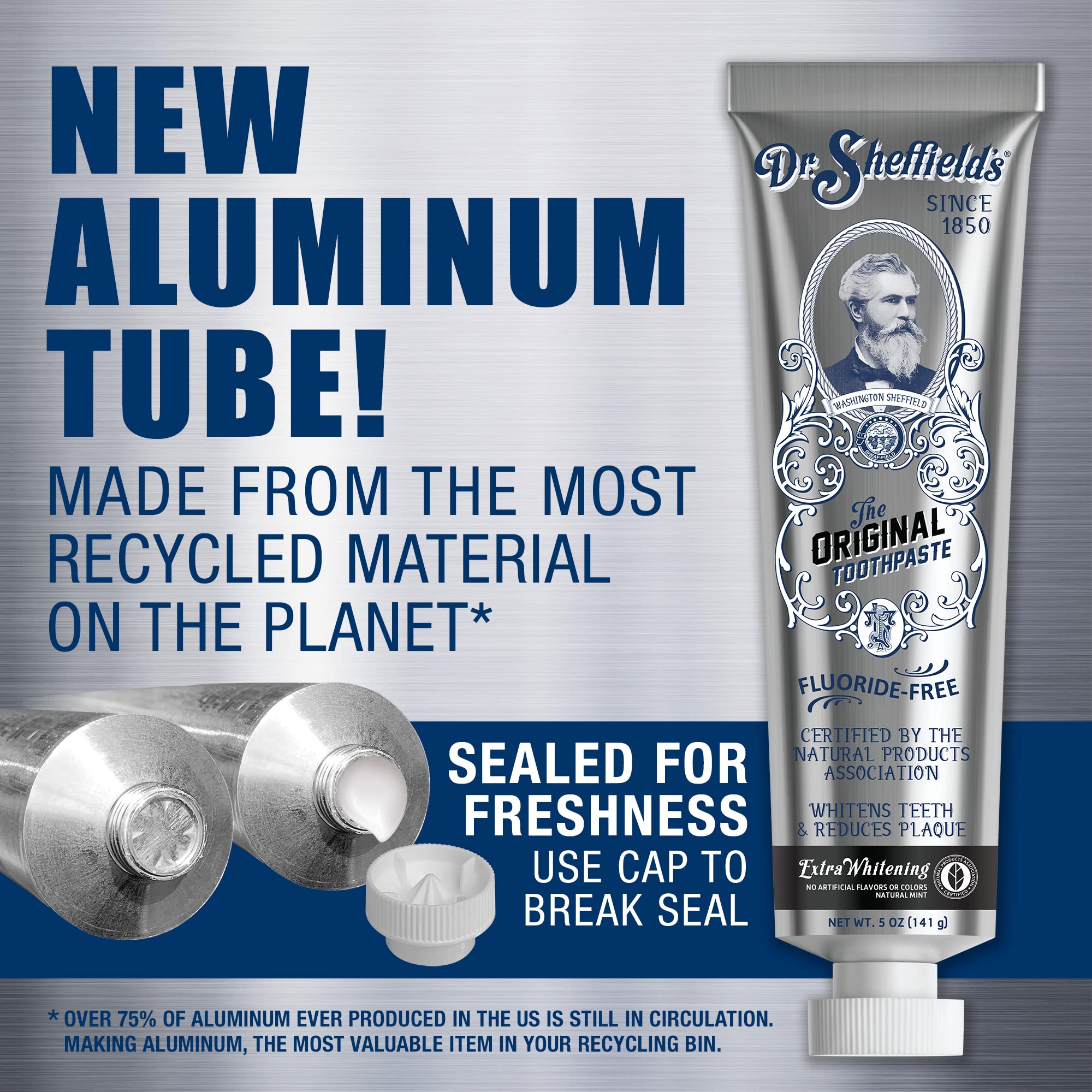 Dr. Sheffield's dentifrice Saveur Réelle - flacon clair: goût authentique.
