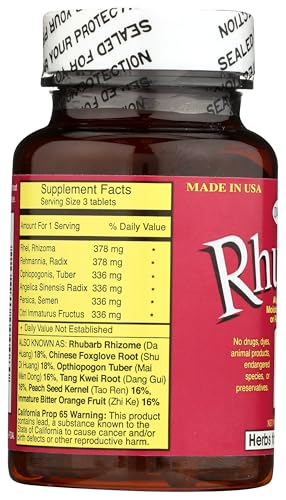 DR. SHEN'S Rhubarb Pills, rhizome rhubarbe, solution naturelle pour l'équilibre intestinal.