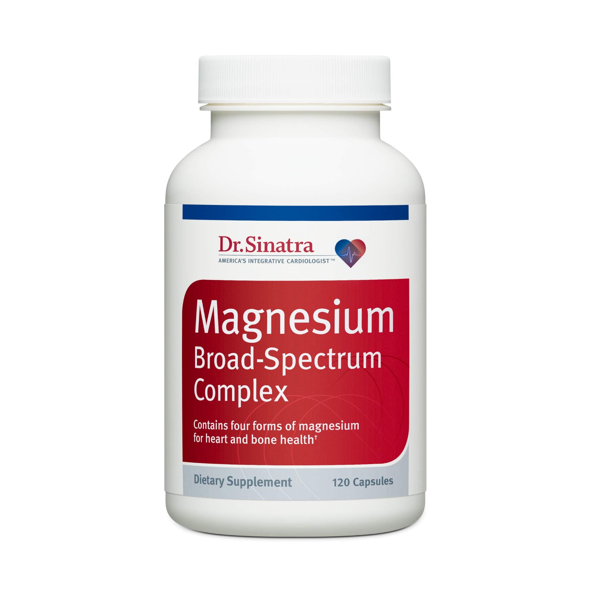 Dr. Sinatra Magnesium Broad-Spectrum – Bouteille sur l’étagère, soutien potentiel du système cardiovasculaire.