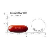 Étiquette claire de Dr. Sinatra Omega Q Plus MAX pour une prise aisée.