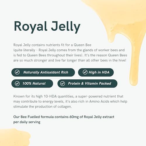 Dose quotidienne Bee Fuelled, capsules végétariennes pour une routine sans effort.