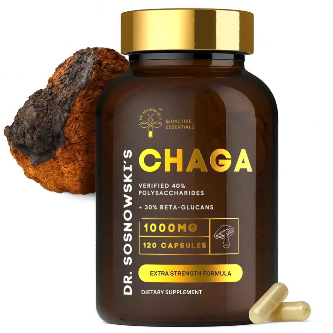 Dr Sosnowski's BioActive Chaga : bouteille pratique pour votre routine quotidienne.