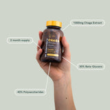 Capsules-chaga-extrait-1000mg: dose élevée pour le quotidien.