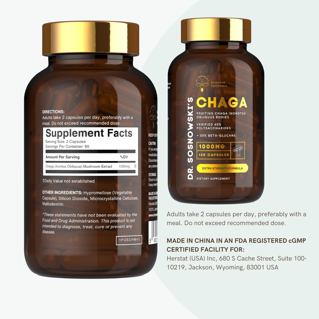Emballage BioActive Chaga: emballage soigné et recyclable.