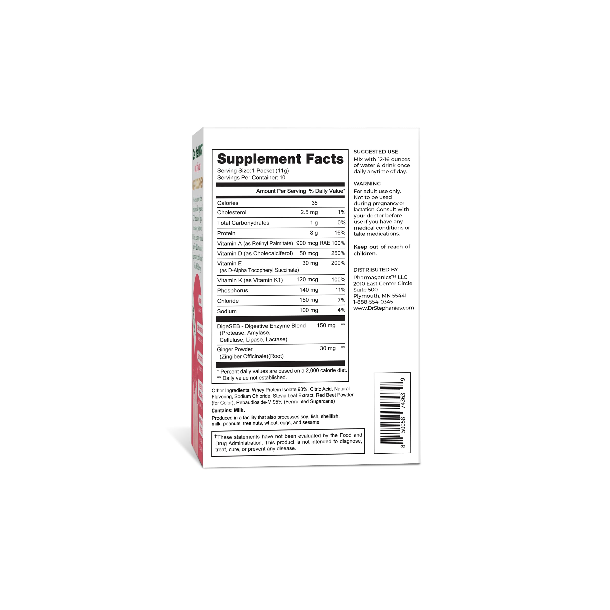Dr. Stephanie's GLP-1 Buddy bouteille pratique et étiquetage clair