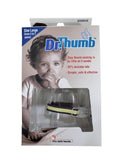 Dr. Thumb garde-pouce porté sur la main d'un enfant, démontrant la taille adaptée.
