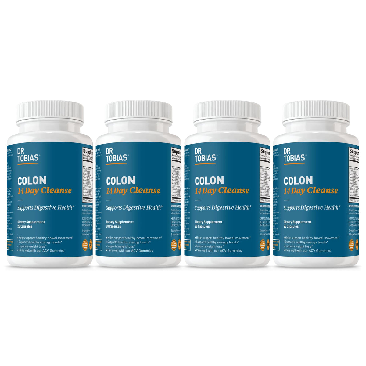Dr. Tobias Colon Cleanse – Bouteille 28 capsules pour soutien digestif quotidien et detox douce