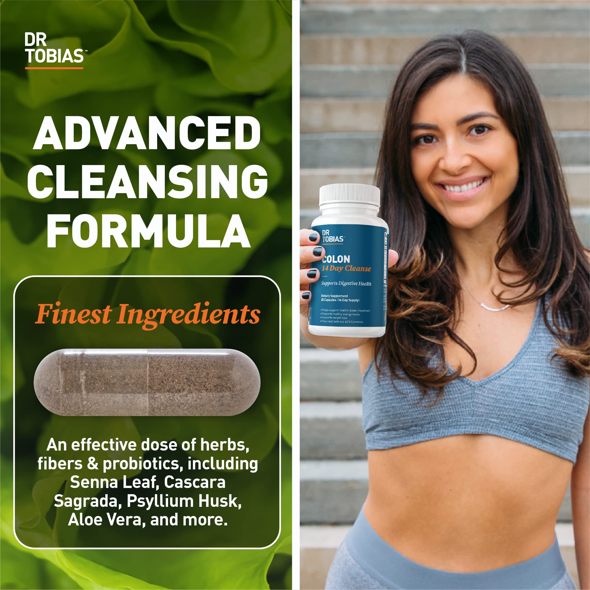 Dr. Tobias Colon Cleanse — ingrédients à base de plantes pour un nettoyage en douceur.