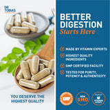Dr. Tobias ingrédients enzymes digestives, décomposition ciblée des protéines, glucides et graisses.