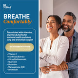 Dr. Tobias capsules montrant vitamine C et quercétine pour le soutien potentiel immunitaire.