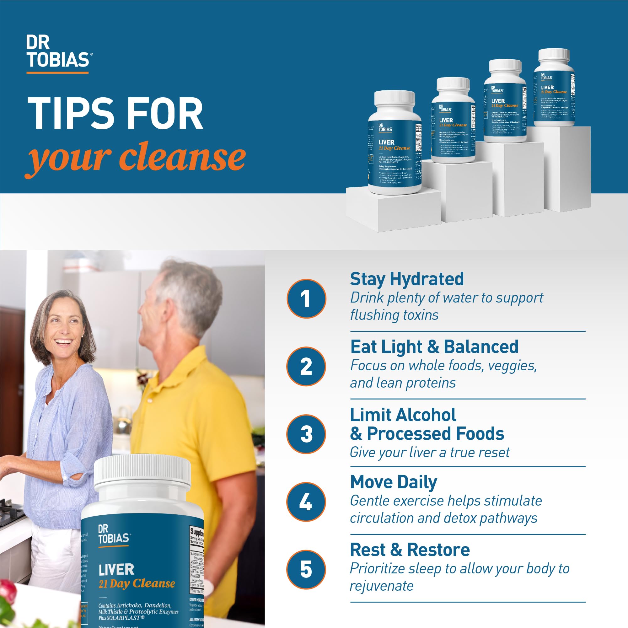 Routine quotidienne en 3 capsules, pratique pour une détox foie régulière.