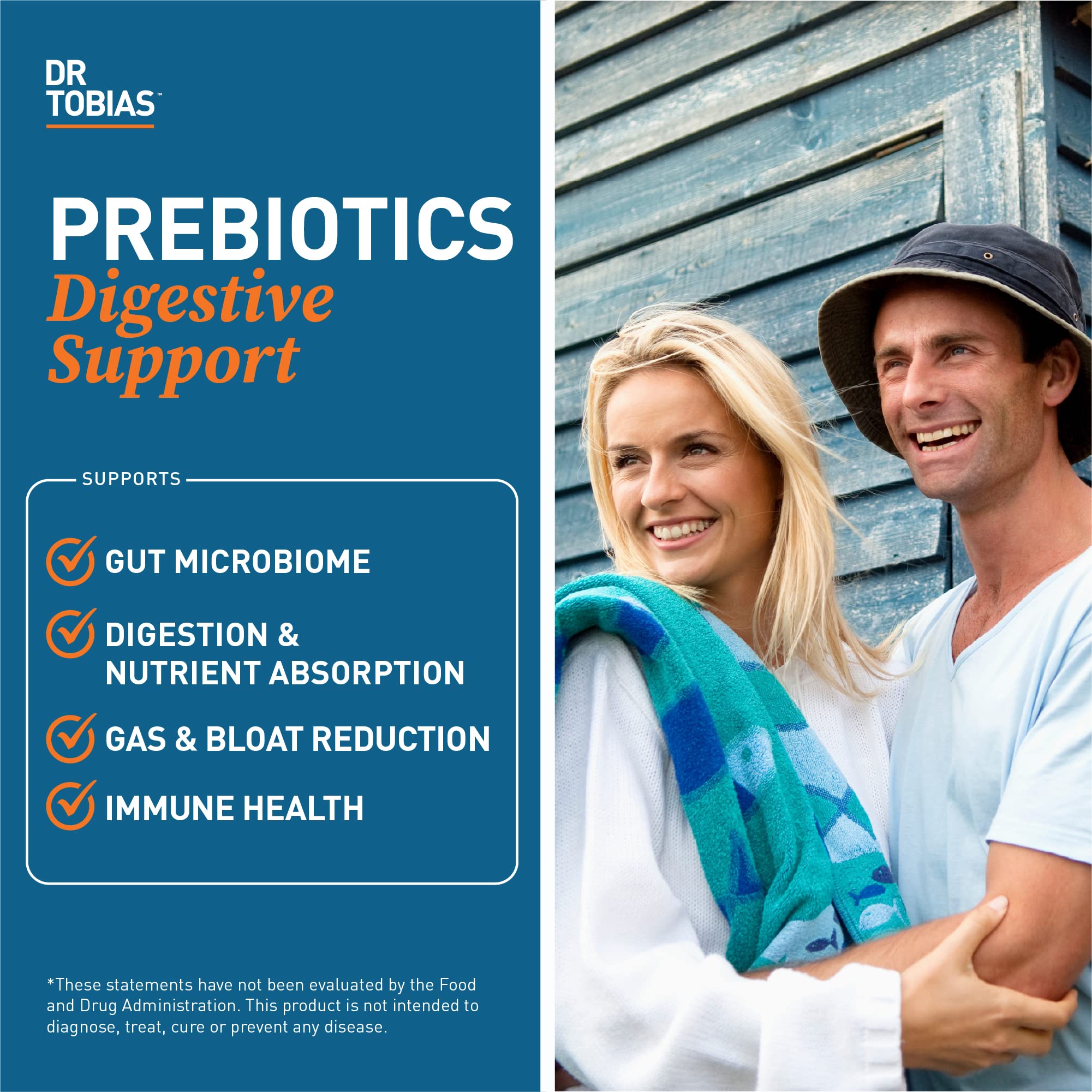 Dr. Tobias Prébiotics, capsules digestives; amélioration potentielle de l’absorption.