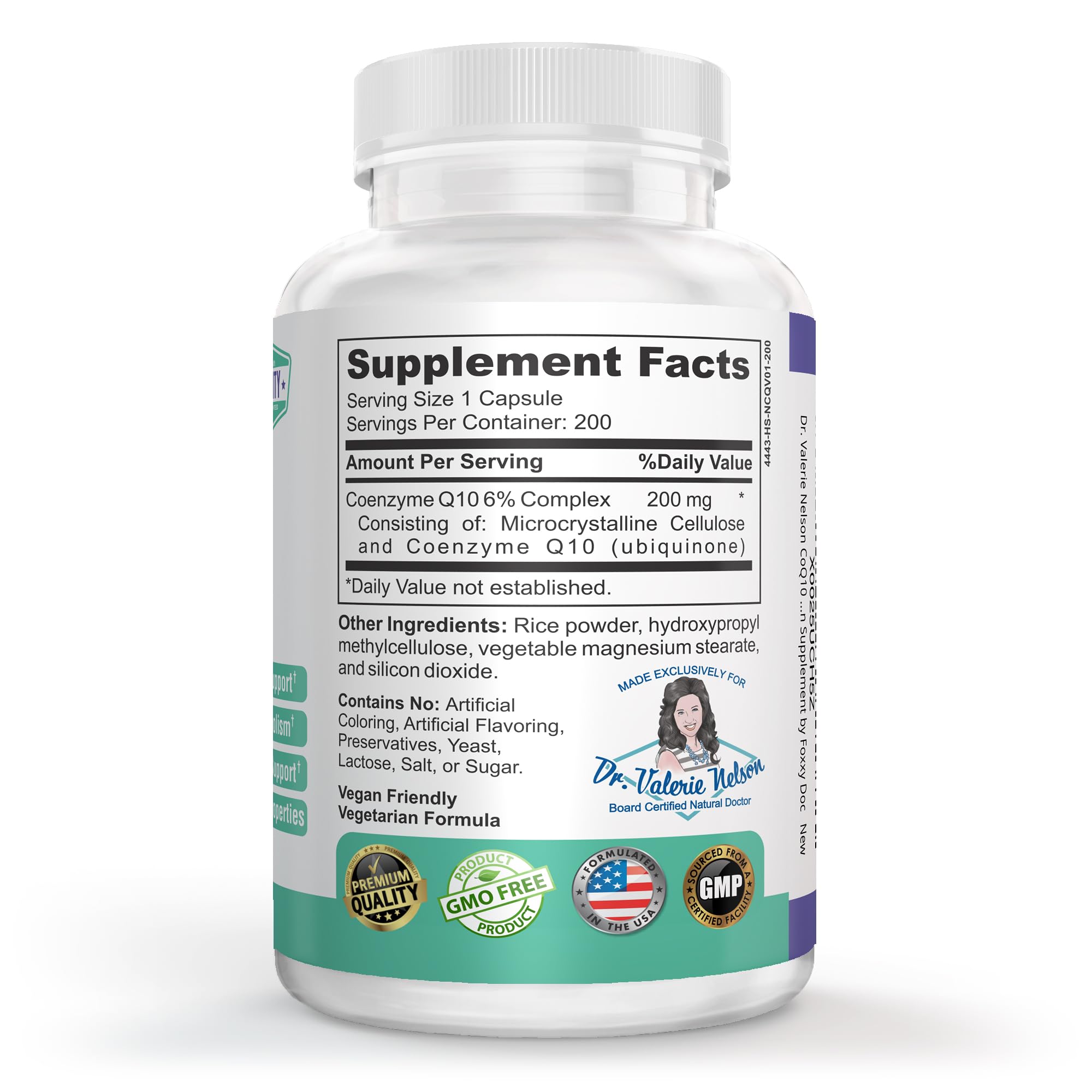 CoQ10 Dr. Valerie Nelson, absorption optimisée pour meilleure disponibilité.