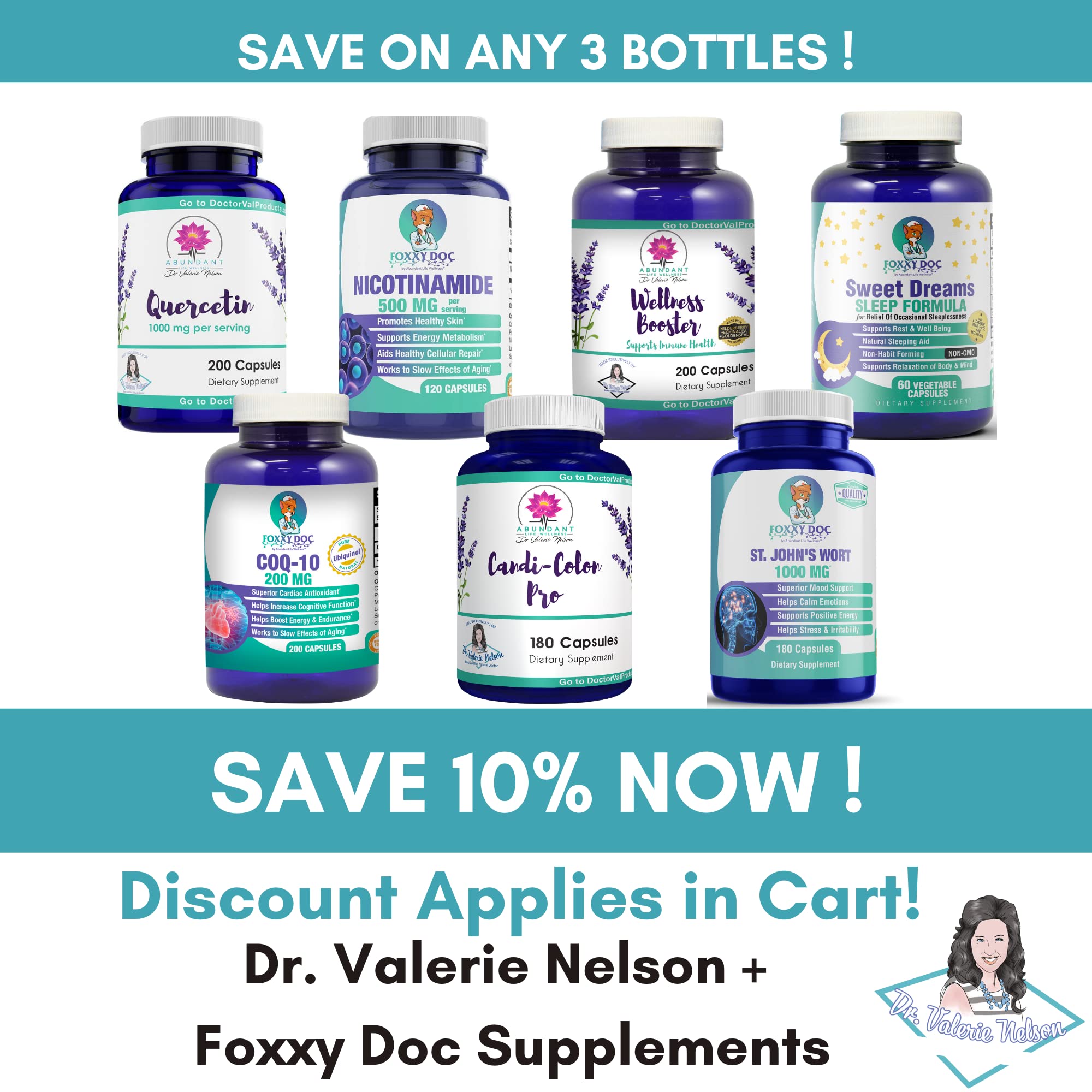 Flacon compact Nicotinamide Dr. Valerie Nelson, format pratique et vegan