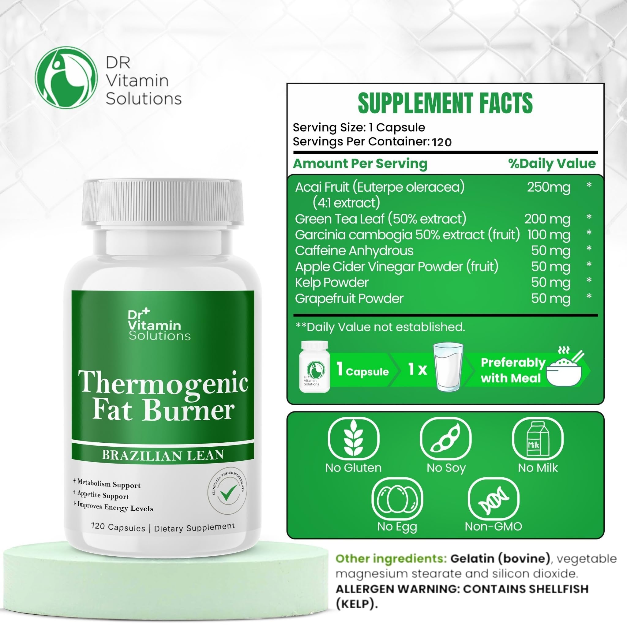 DR VITAMIN SOLUTIONS - capsules énergie quotidiennes, soutien métabolique.