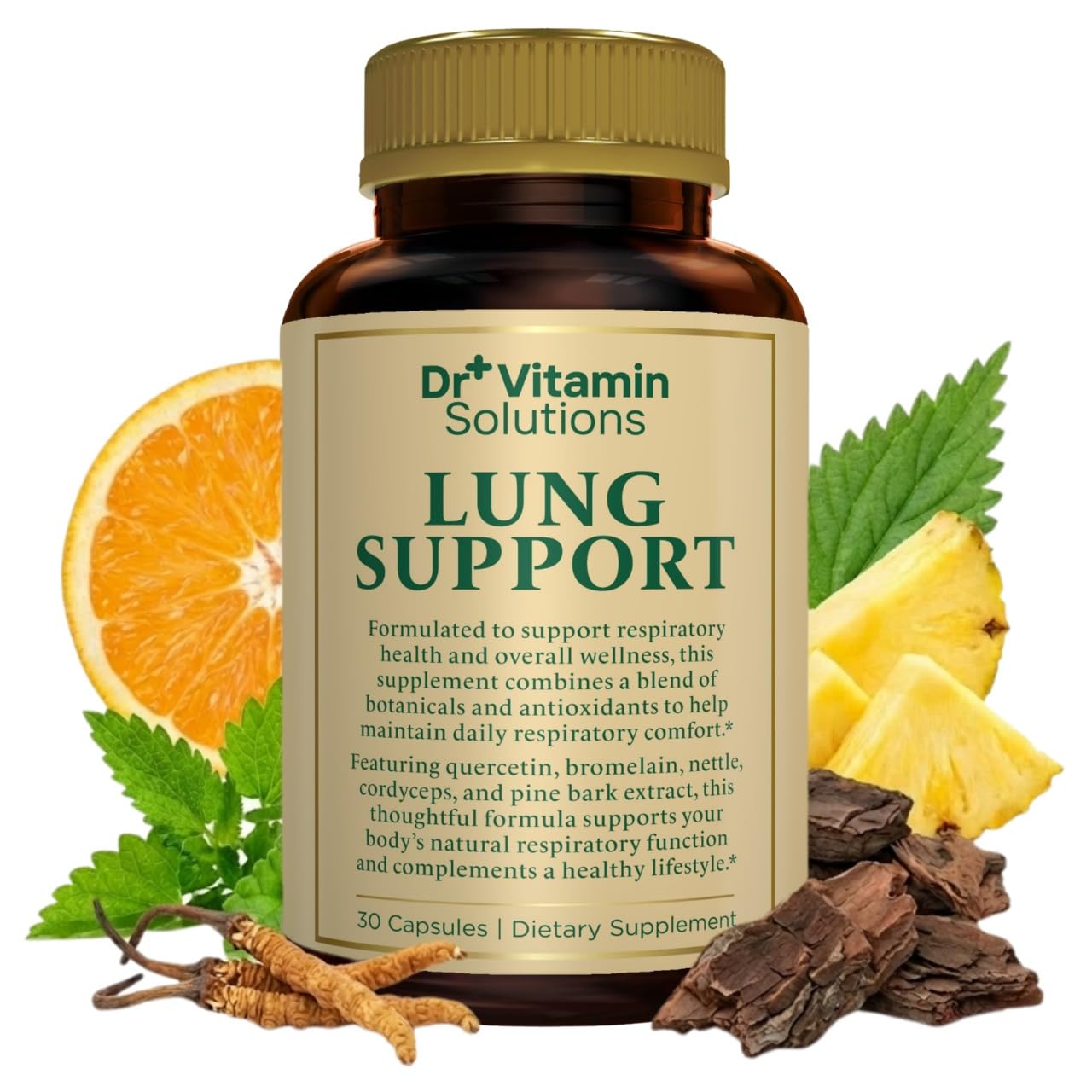 Bouteille DR VITAMIN SOLUTIONS detox-poumons et soutien respiratoire