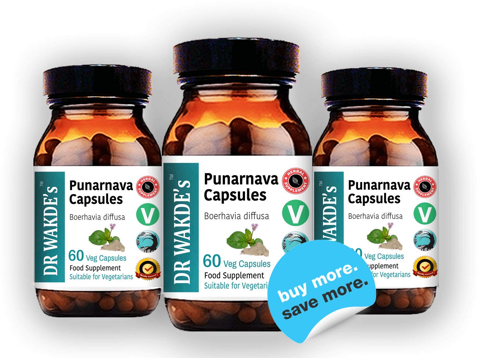 DR WAKDE'S Punarnava capsules sans additifs, choix sain et fiable