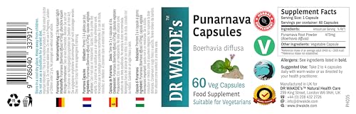 DR WAKDE'S Punarnava capsules faciles à transporter en déplacement