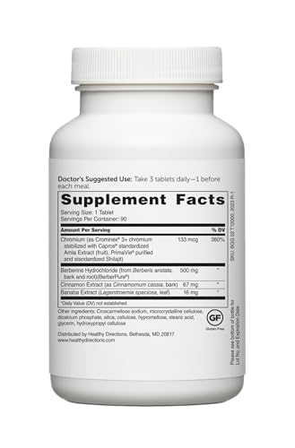 Tablettes enrobées DR.WHITAKER Berberine GlucoGold faciles à avaler au quotidien.