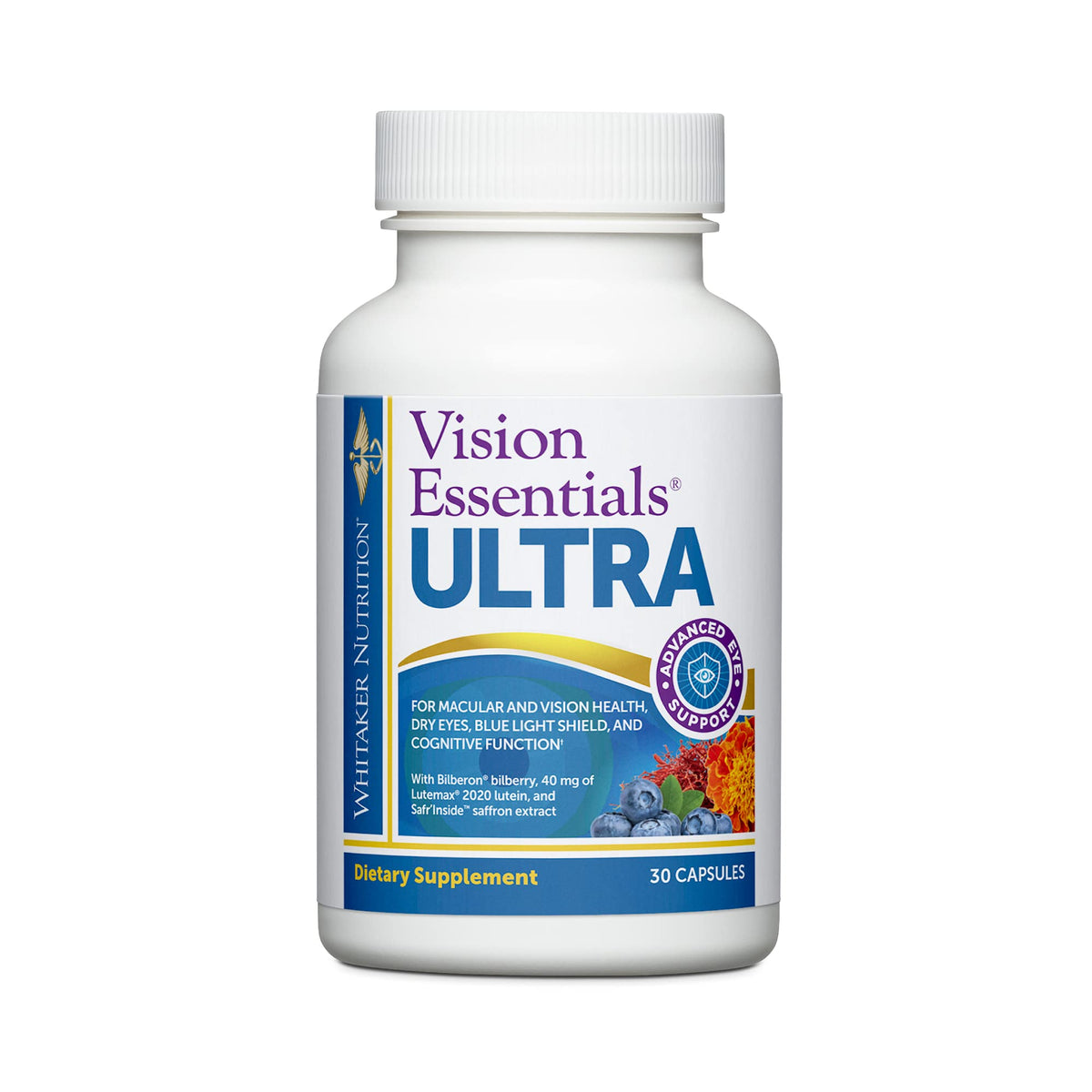Dr Whitaker Vision Essentials Ultra – bouteille prête pour soutenir la vue au quotidien