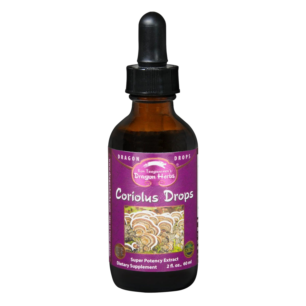 Dragon Herbs Coriolus queue de dinde gouttes versées dans une boisson chaude avec soutien immunitaire potentiel.