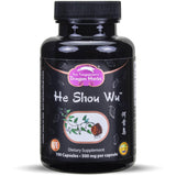 Dragon Herbs He Shou Wu: bouteille 500 mg soutient potentiel d'énergie et de vitalité.