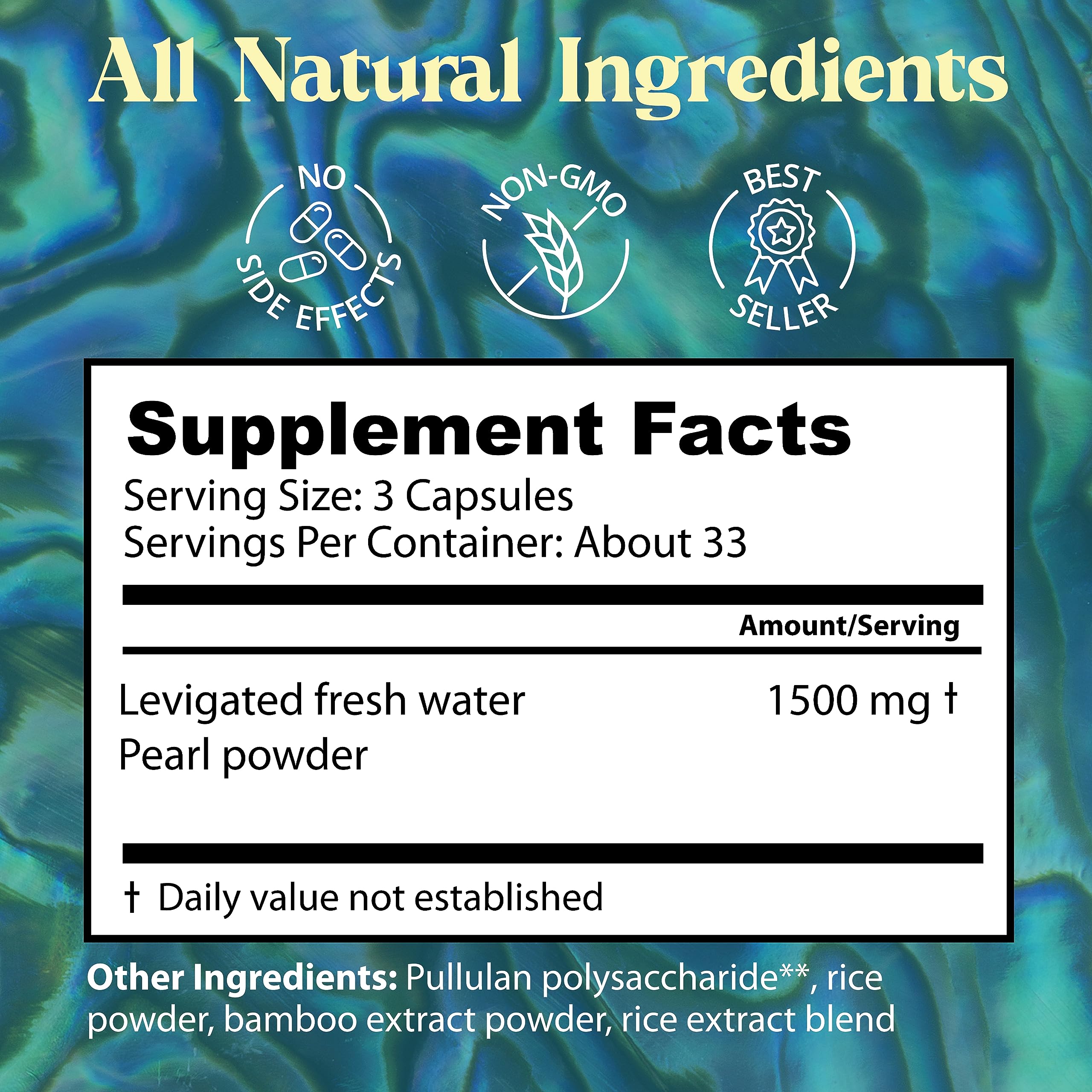 Application topique de poudre de perle pour nourrir le teint.