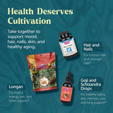Routine beauté quotidienne avec Dragon Herbs pour énergie et bien-être.