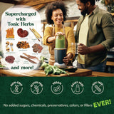 Dragon Herbs Tonic Alchemy mélange ingrédients variés pour énergie et équilibre.