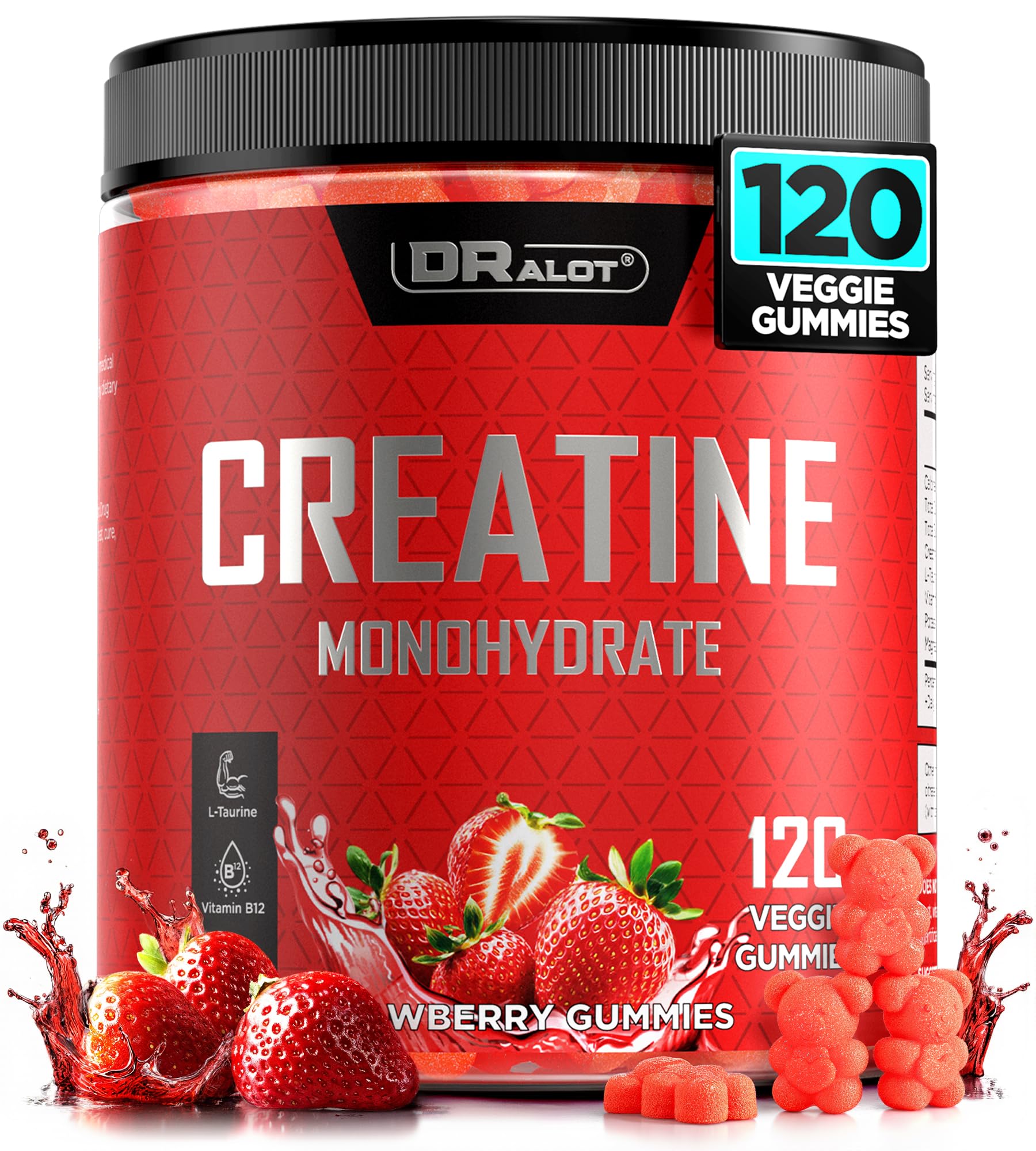 Dralot Gummies Créatine Monohydrate – bouteille prête à l'emploi pour énergie et endurance.