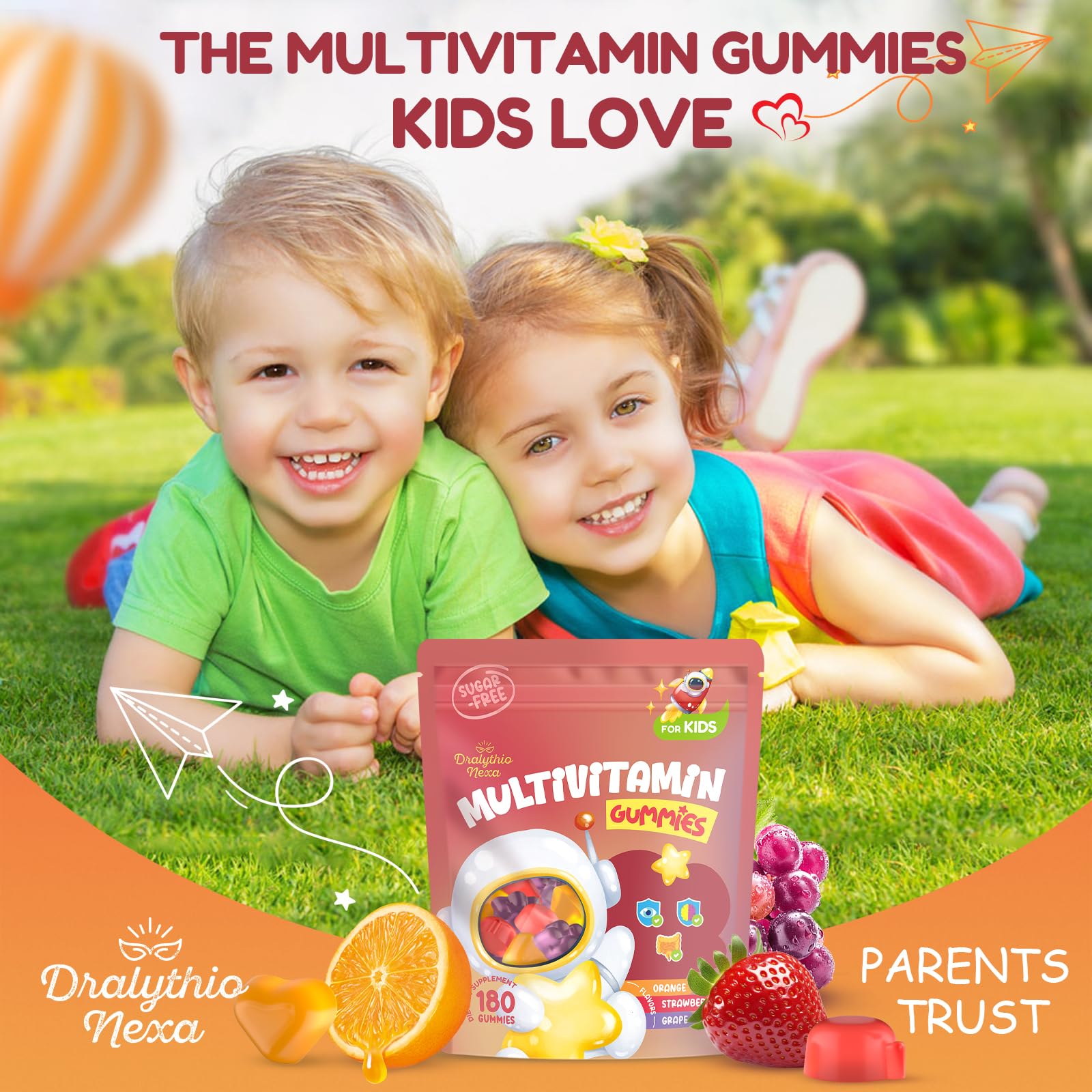 DRALYTHIO NEXA gummies sans sucre ajouté, édulcorées à l'extrait de fruit de moine.