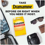 Échantillon voyage compact Dramamine pour un voyage léger.