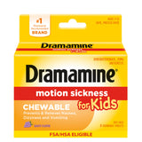 Dramamine Enfants comprimés à croquer goût raisin, soulagement rapide des nausées chez l'enfant