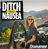 Forme pratique à mâcher de Dramamine, idéale en situations inattendues.