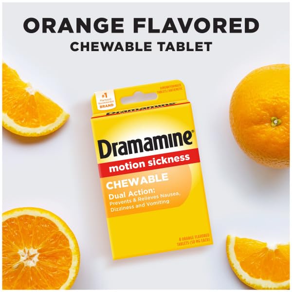 Utilisation avant le départ avec Dramamine pour limiter les symptômes.