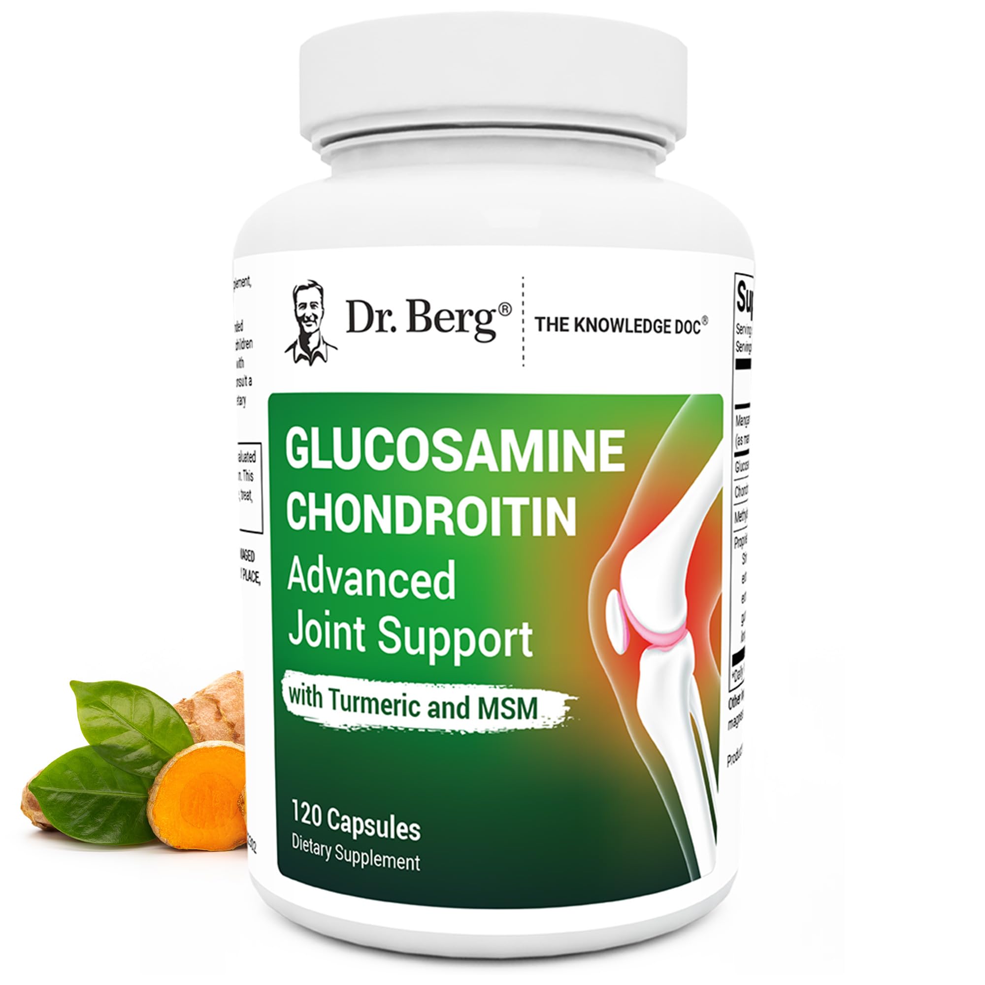 Dr. Berg Glucosamine Chondroïtine MSM Turmeric Boswellia – bouteille renforçant les articulations