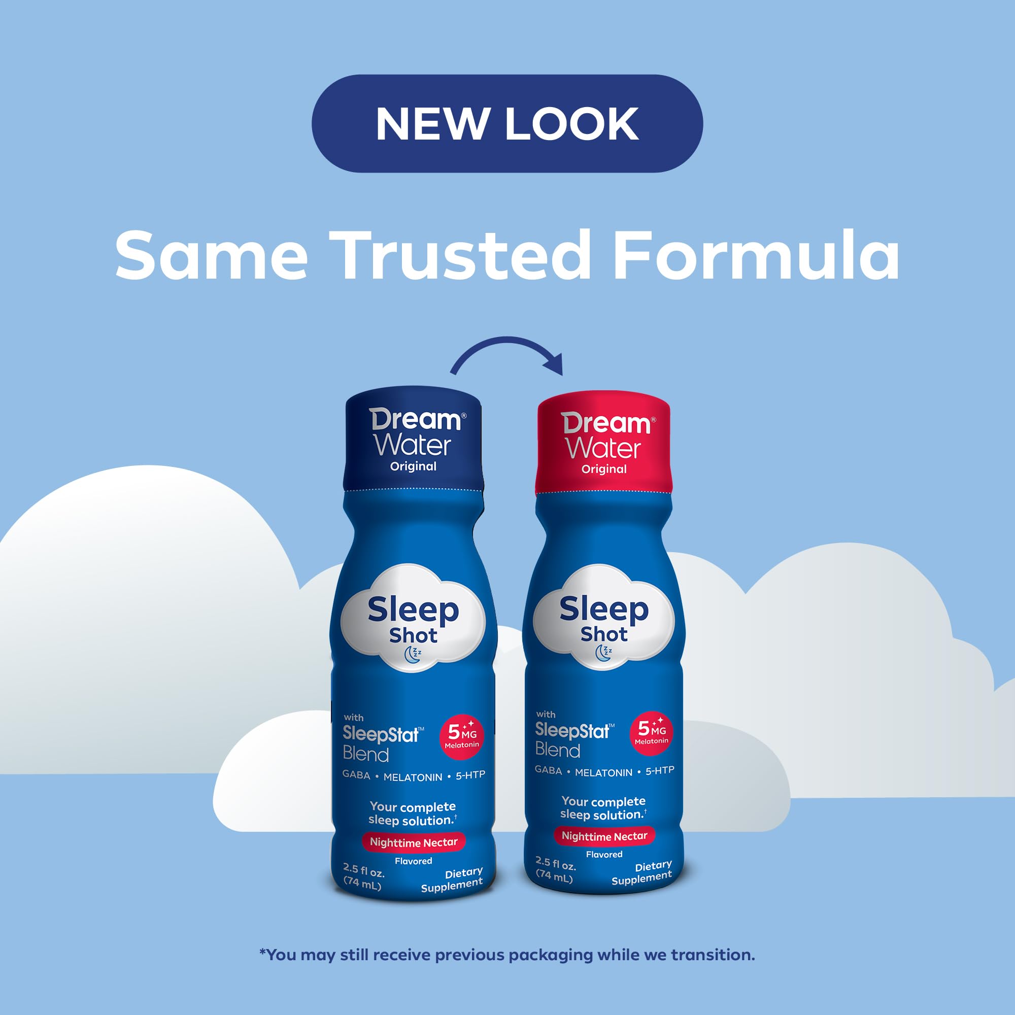 Dream Water Shot Format Liquide 2.5oz : parfait pour voyager.