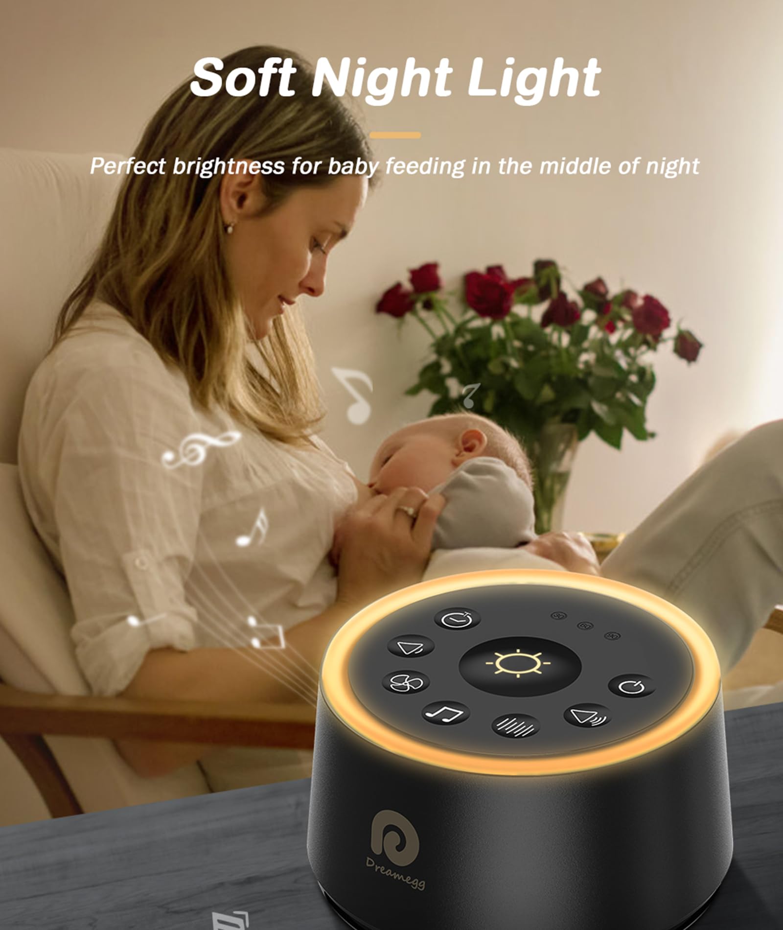 Dreamegg contrôle volume et minuterie pour personnaliser l'ambiance
