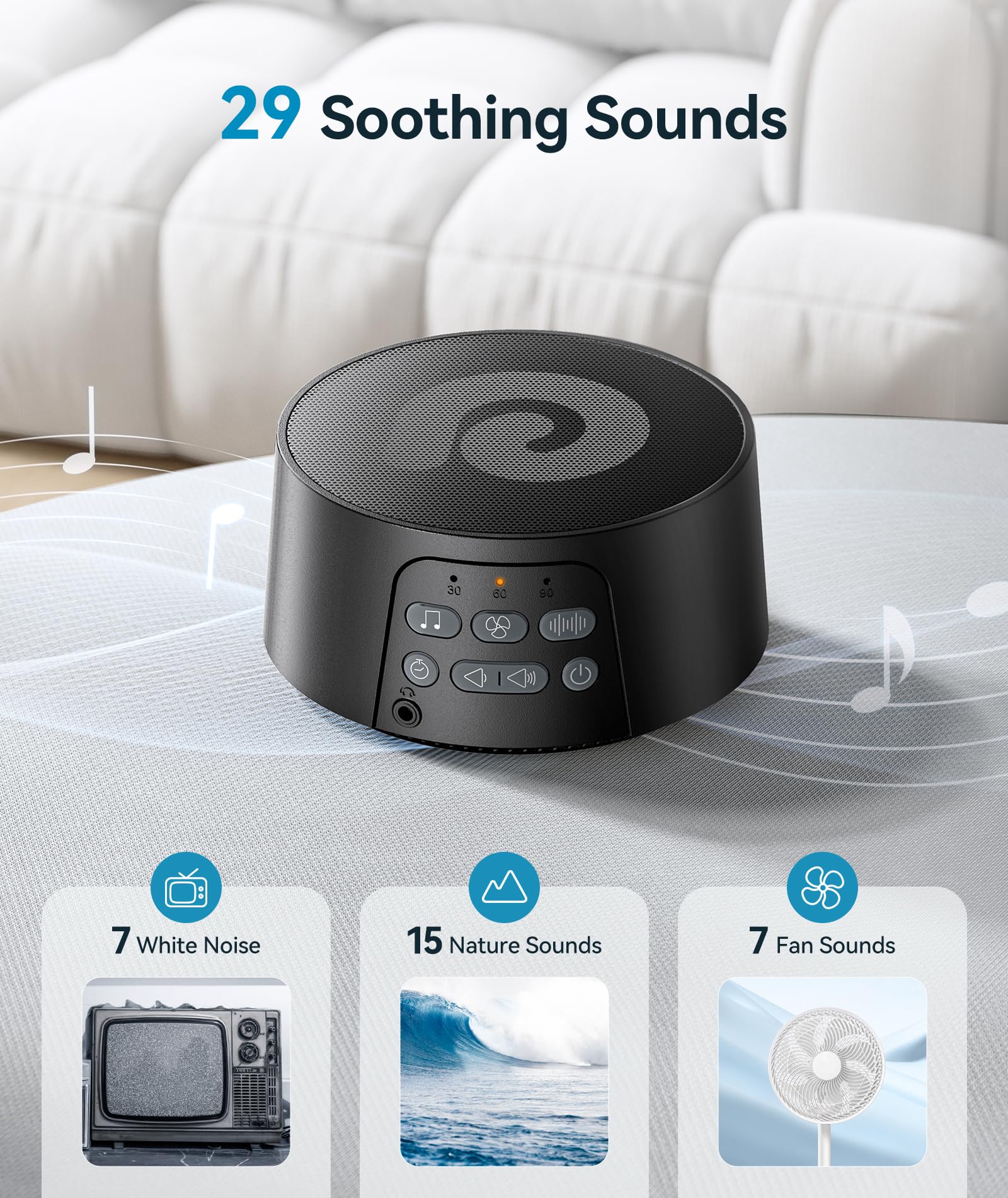 Sons naturels Dreamegg D3Pro favorisent la détente nocturne
