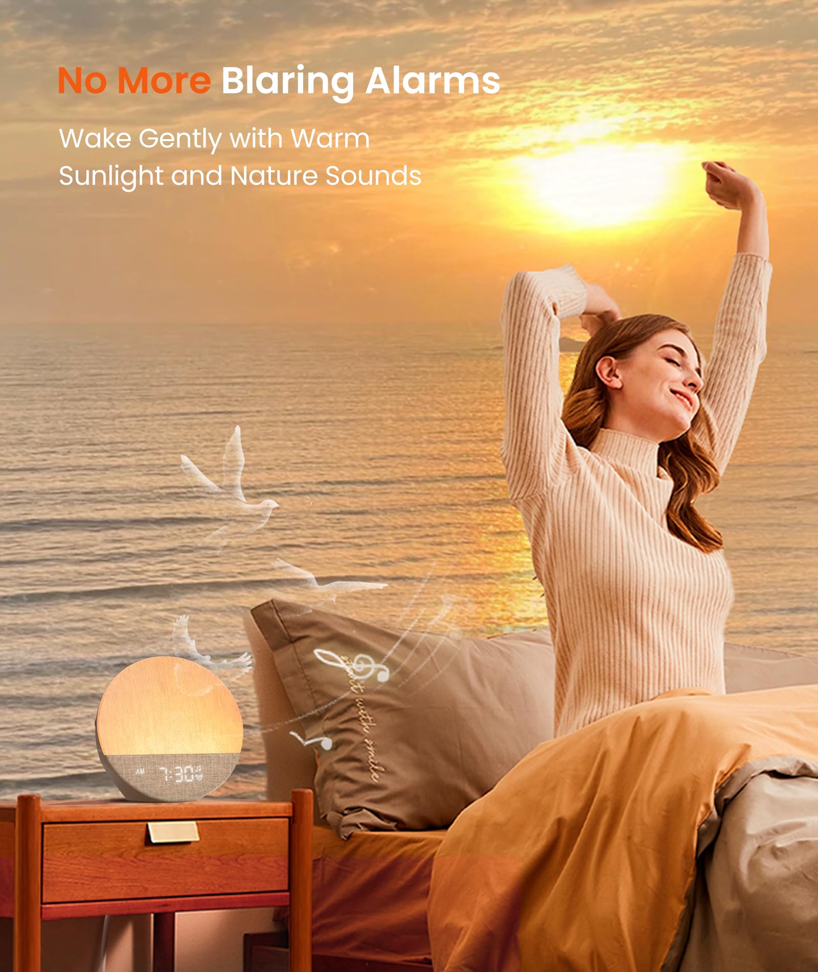 Dreamegg Sunrise 1 lumière nocturne dimmable pour créer une ambiance apaisante